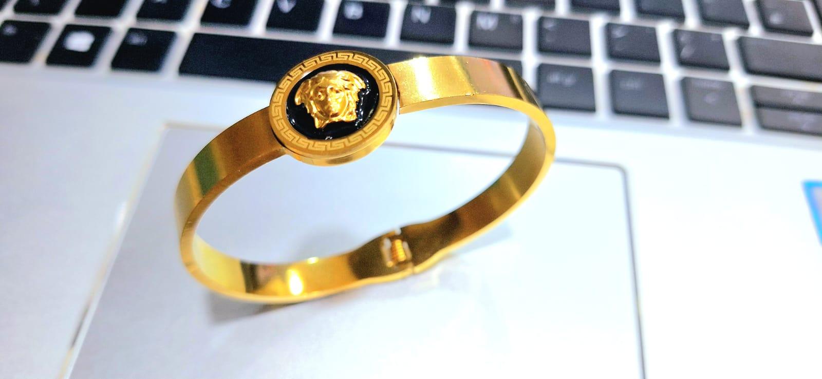 Tarnish resistant versace bracelet