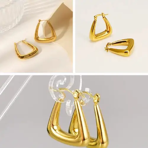 STAINLESS STEEL FRENCH HOOP EARRING